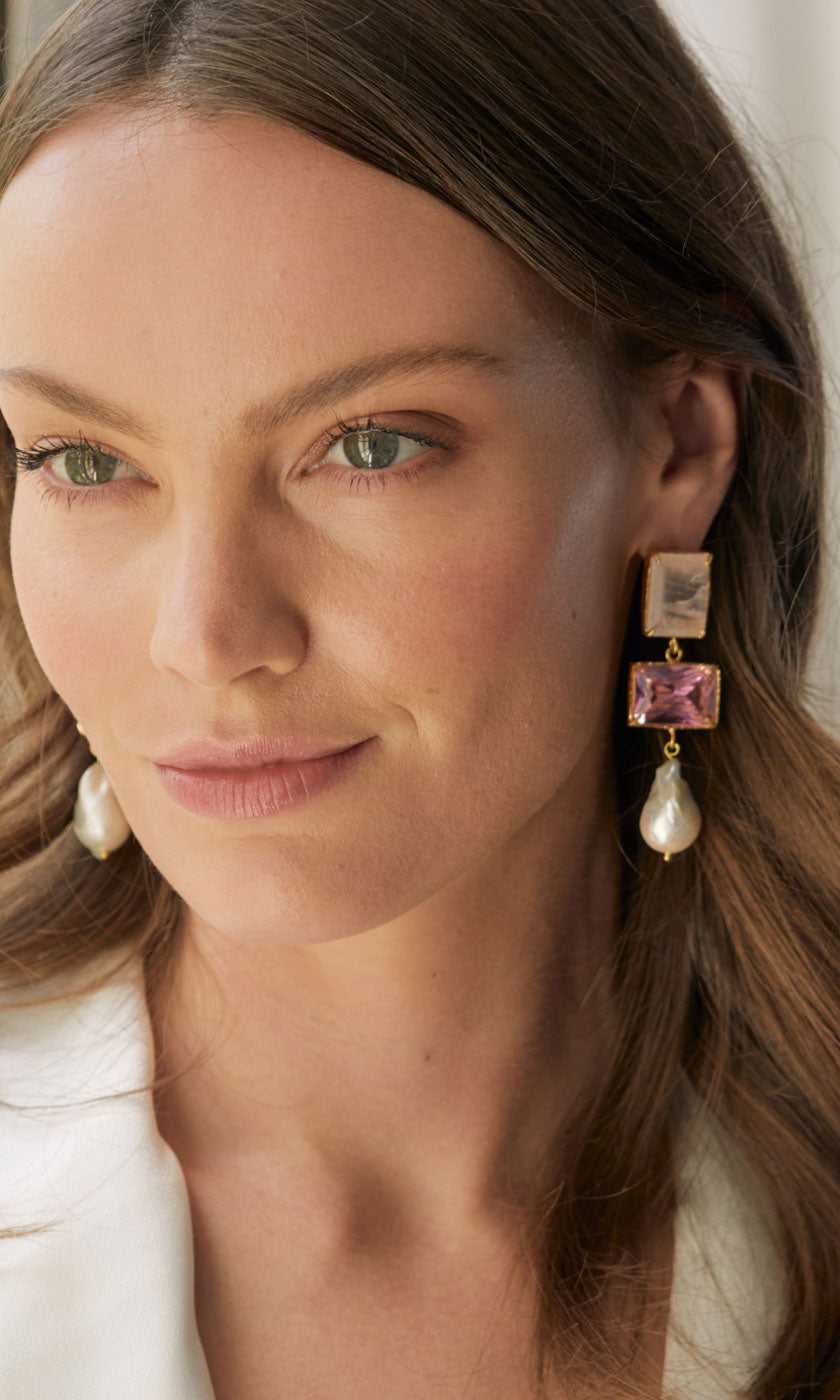 Christie Nicolaides Bettina Earrings - Pink