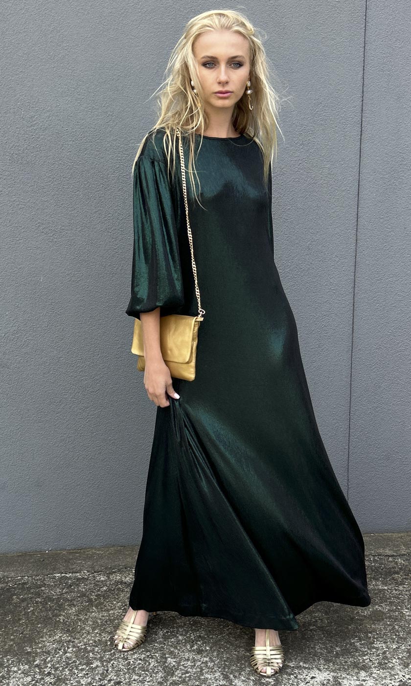 HOSS Mythos Dress - Dark Elegant Green