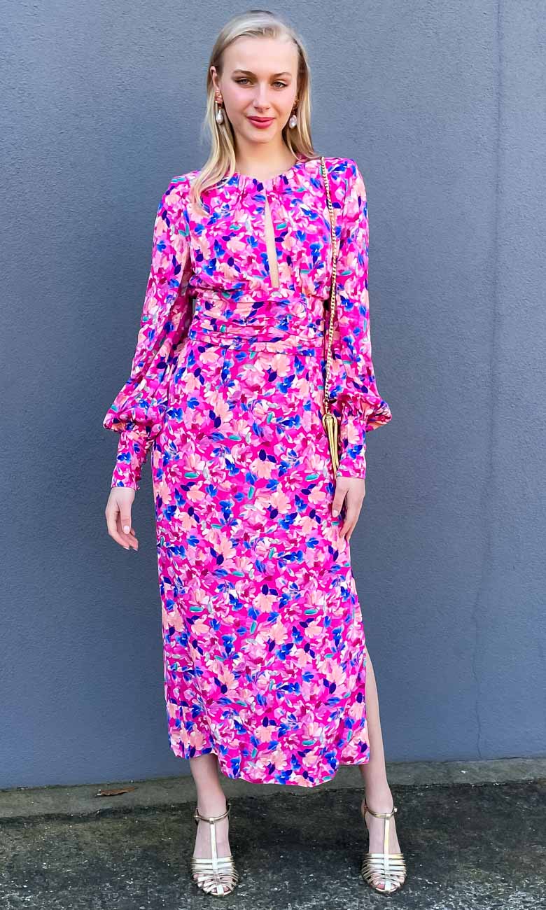 Rebecca Vallance Little Havana Long Sleeve Midi Dress