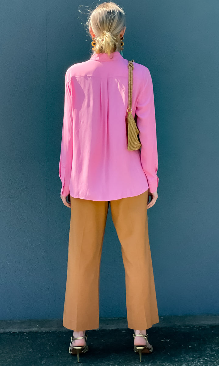 Marella Marina Shirt - Pink Silk Crepe