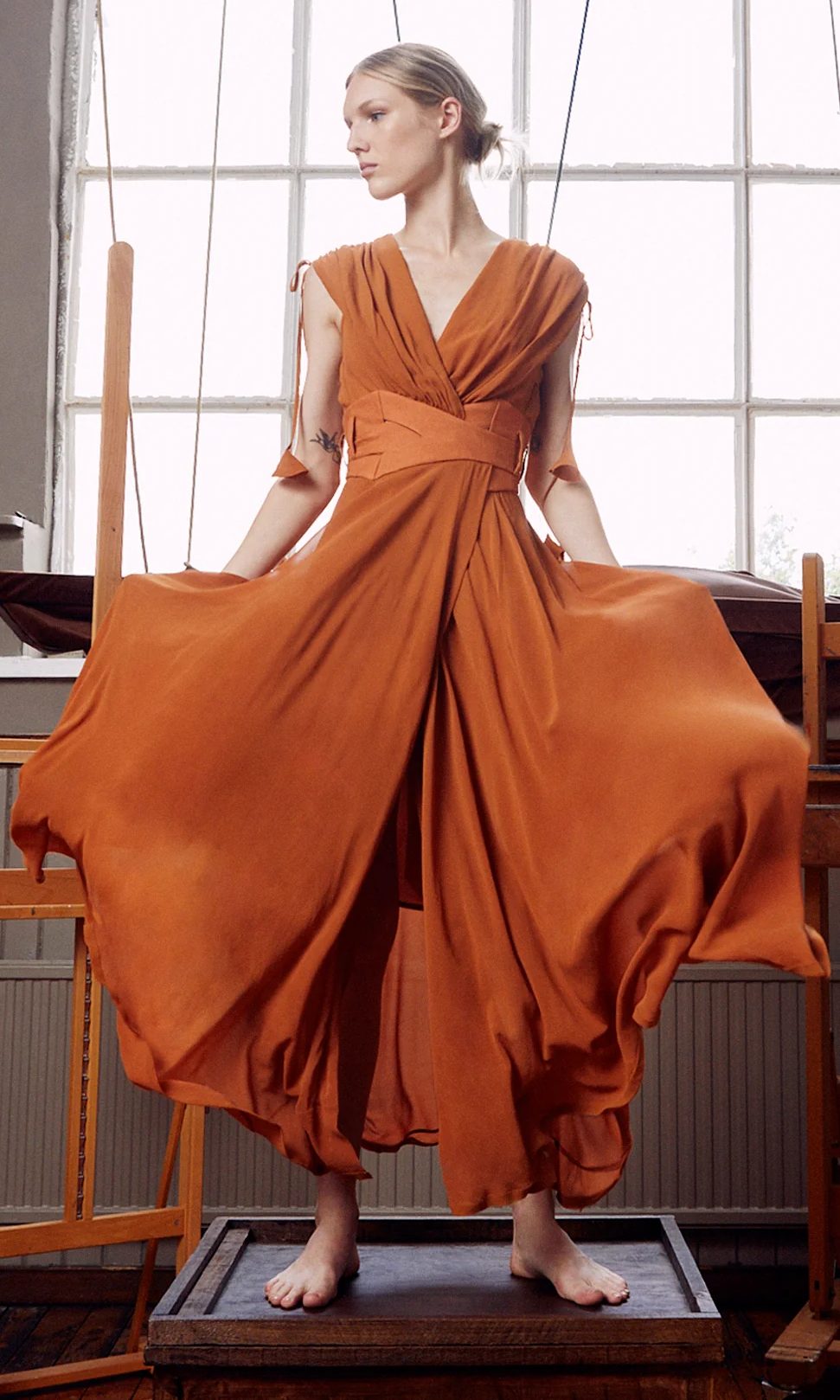 KITX Gold Dust Dress - Rust - HOSS