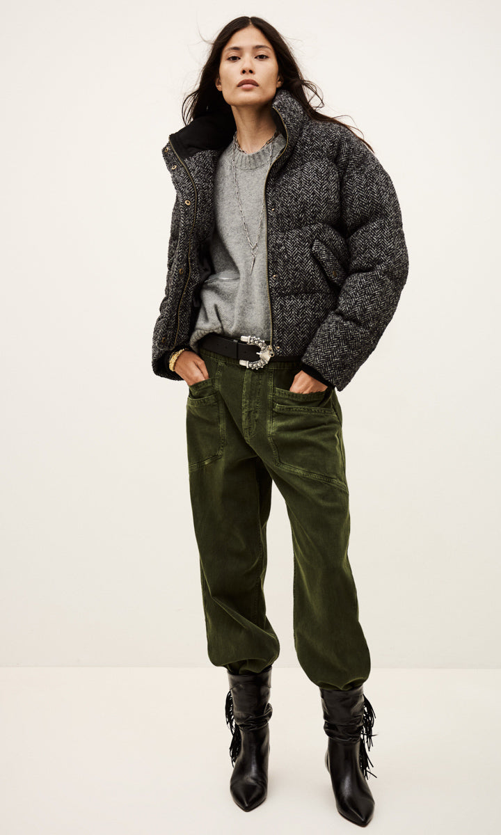 ba&sh Hidi Padded Wool Jacket - Anthracite