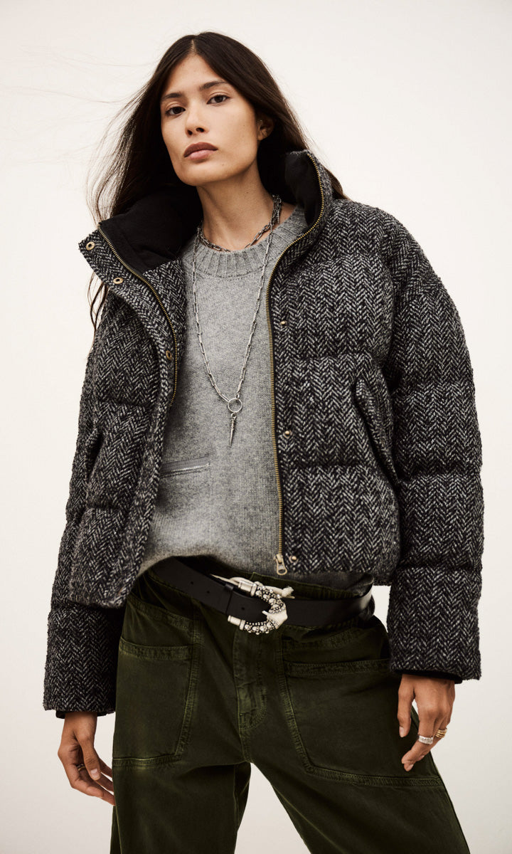 ba&sh Hidi Padded Wool Jacket - Anthracite
