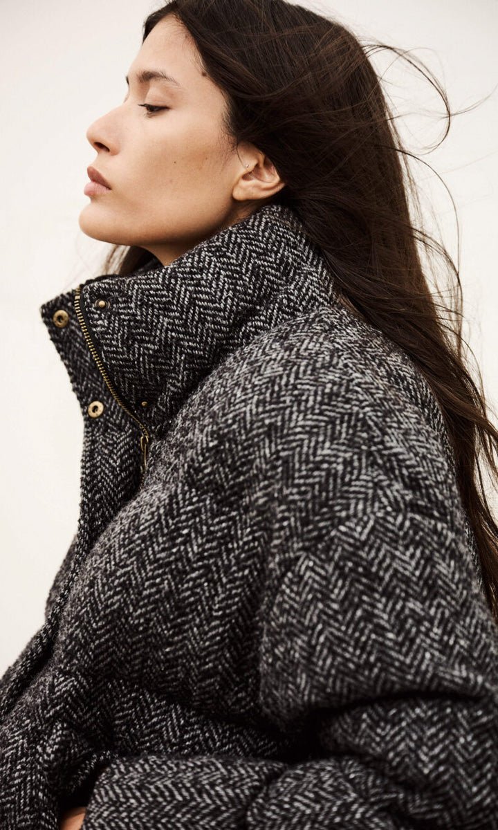 ba&sh Hidi Padded Wool Jacket - Anthracite