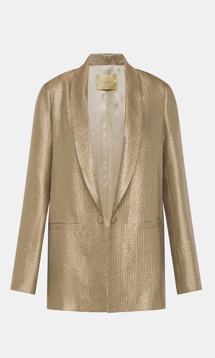 Momoni Bachata Jacket in Lurex Weave - Gold/Silver