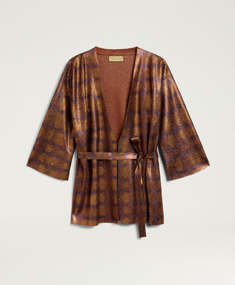 Momoni Crosene  Kimono Jacket - Burnt  gold