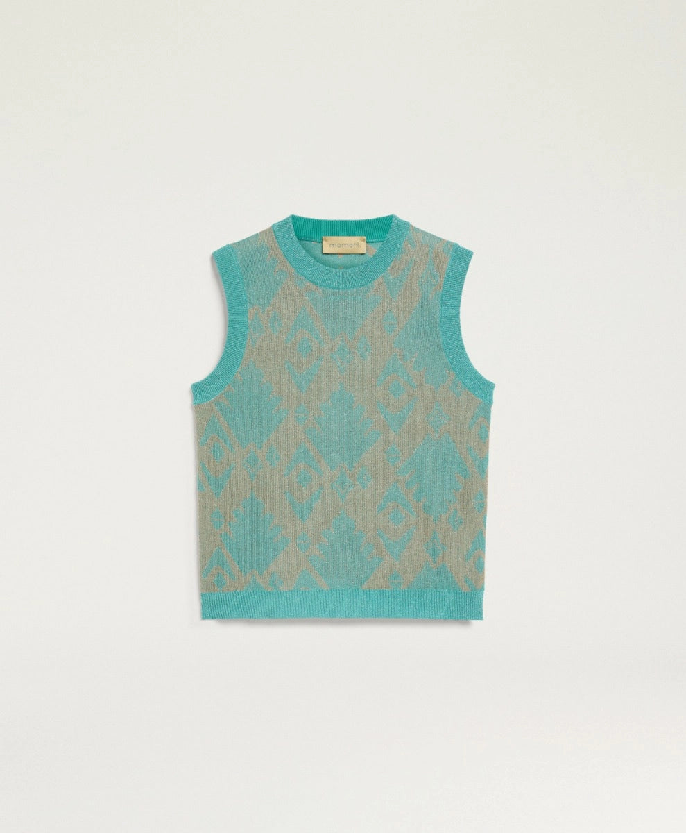 Momoni Amalfi Top - Aquamarine