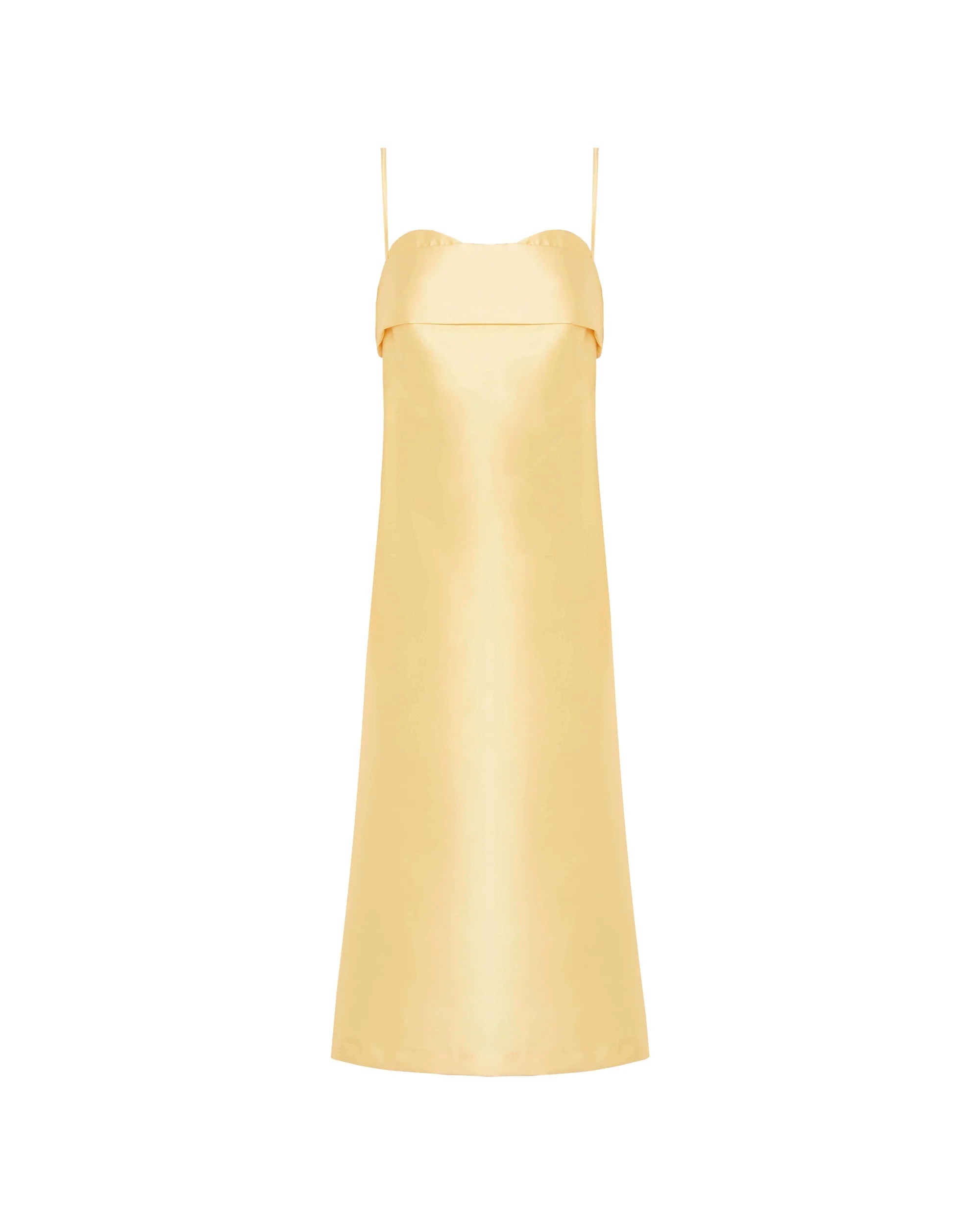 Beatrice B Midi Duchesse Dress - Yellow