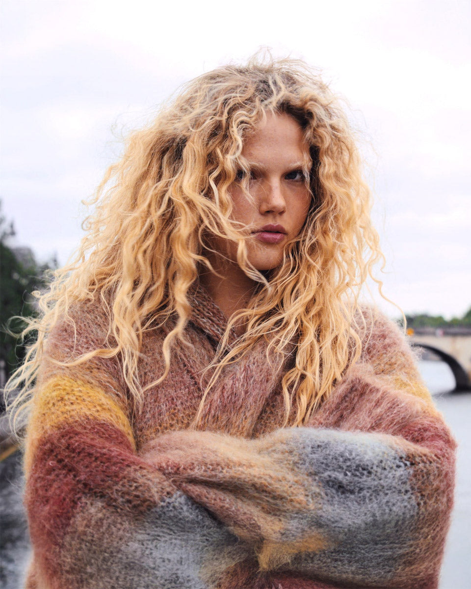 Mes Demoiselles Hand Knit  Ochre Mix Cardigan