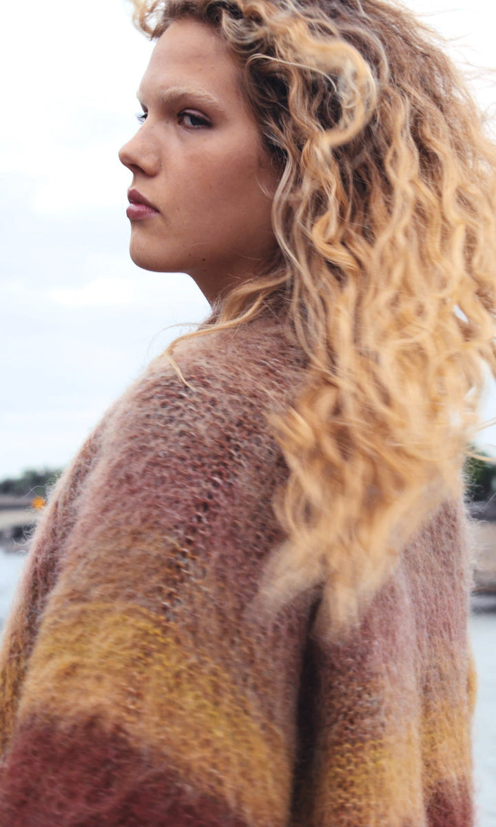 Mes Demoiselles Hand Knit  Ochre Mix Cardigan