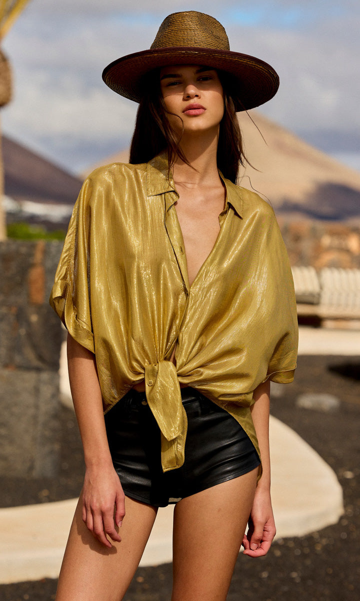 Mes Demoiselles Diamond Shirt - Gold Khaki
