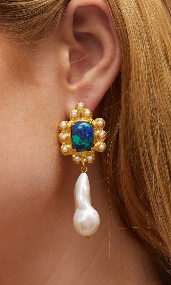 Christie Nicolaides Amalita Earrings - Green/Blue