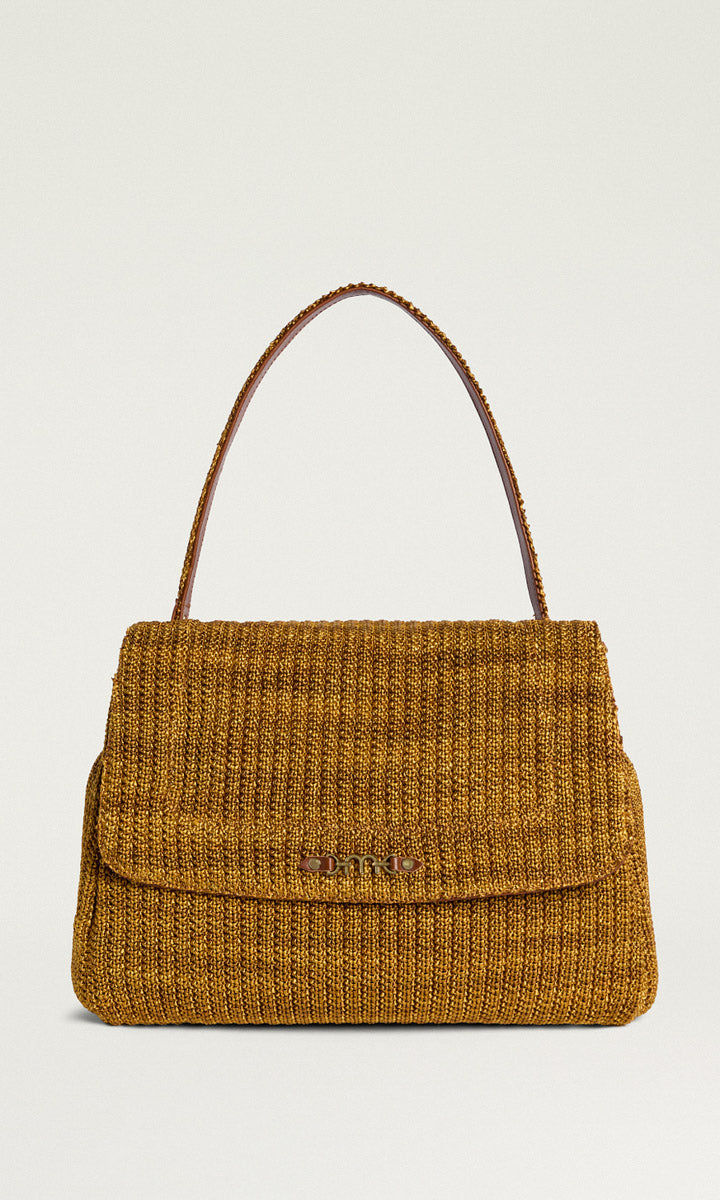 Momoni Flore Bag in Raffia - Gold