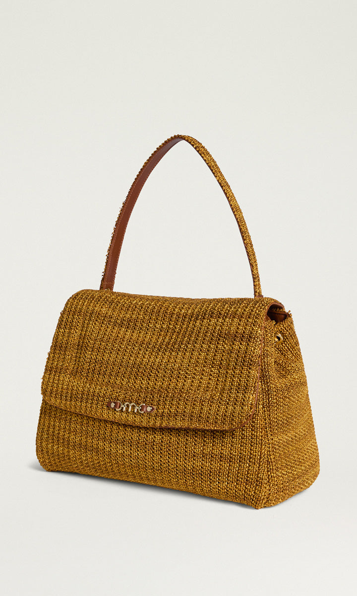 Momoni Flore Bag in Raffia - Gold