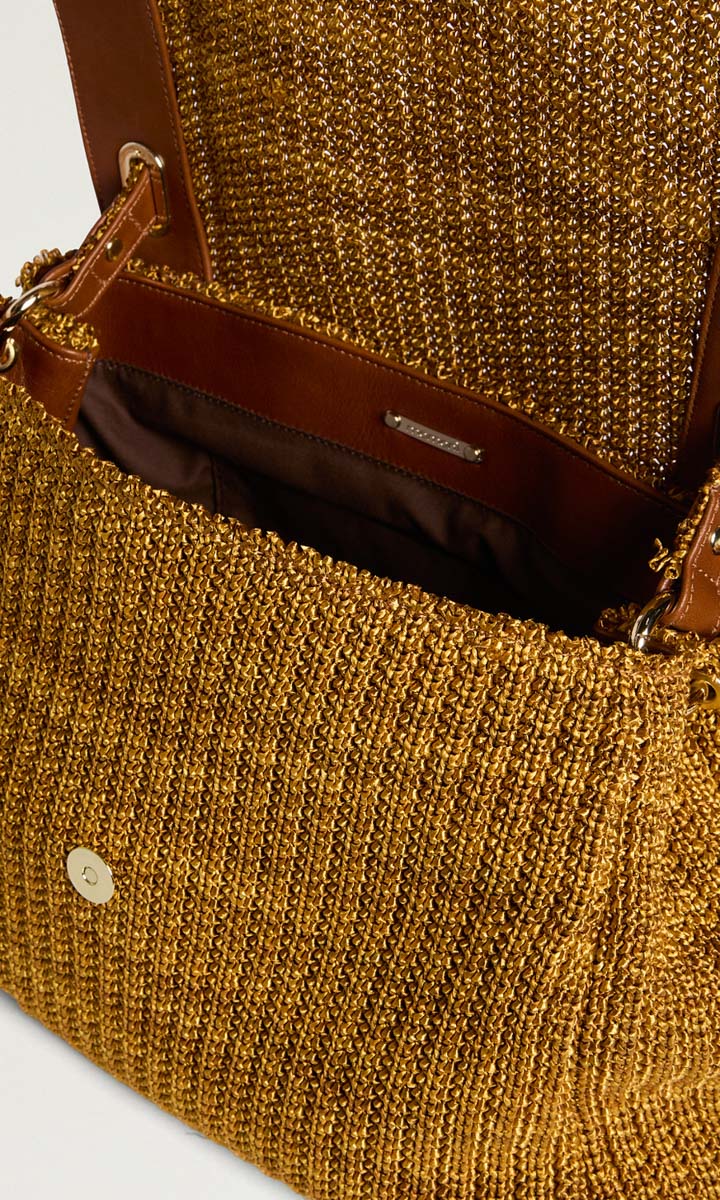Momoni Flore Bag in Raffia - Gold
