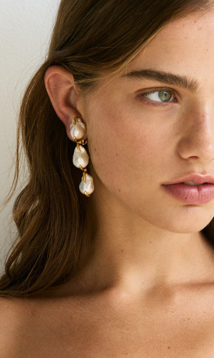 Christie Nicolaides Angela Earrings - Pearl