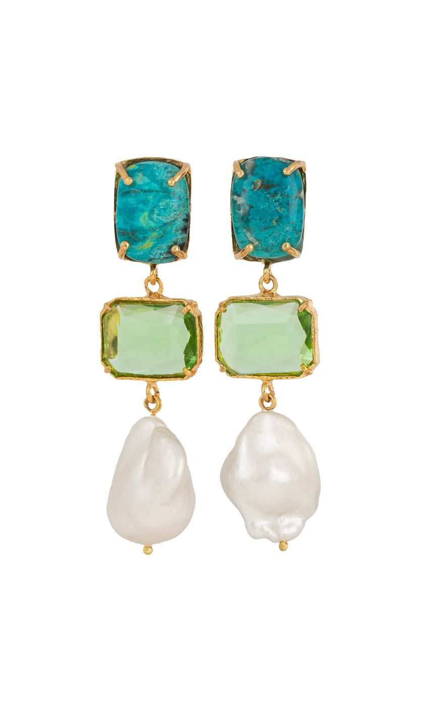 Christie Nicolaides Xanthe Earrings - Green
