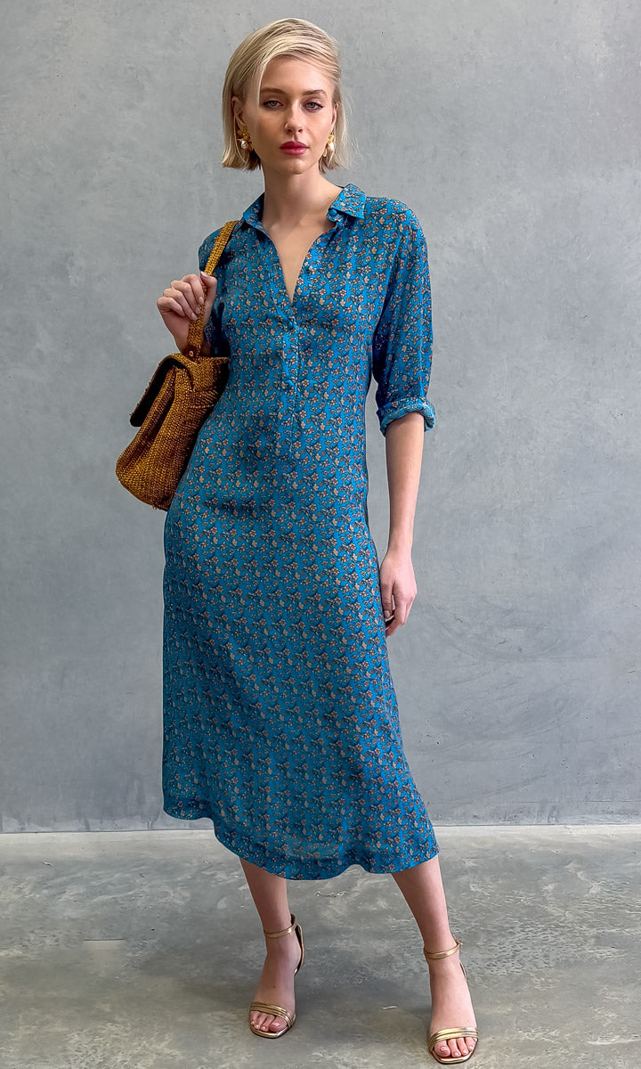 hoss Kelvin Dress - Cornflower Blue - Midi