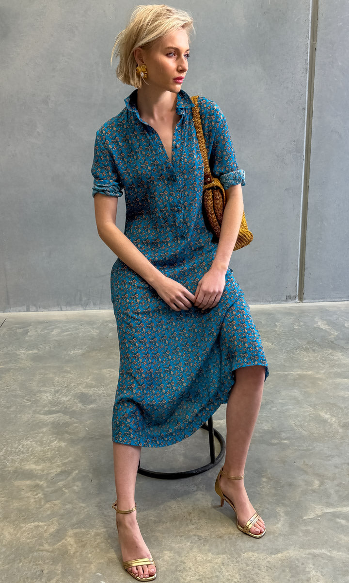 hoss Kelvin Dress - Cornflower Blue - Midi