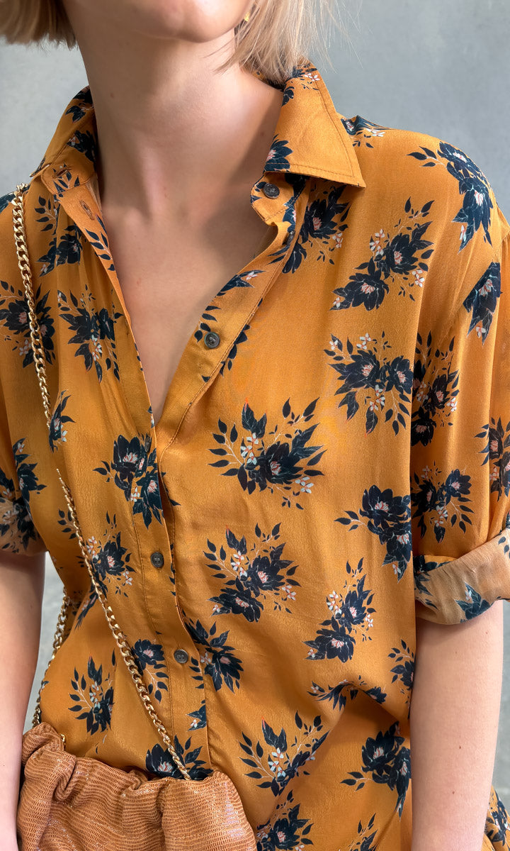 hoss Kelvin Dress - Floral Rust - Midi