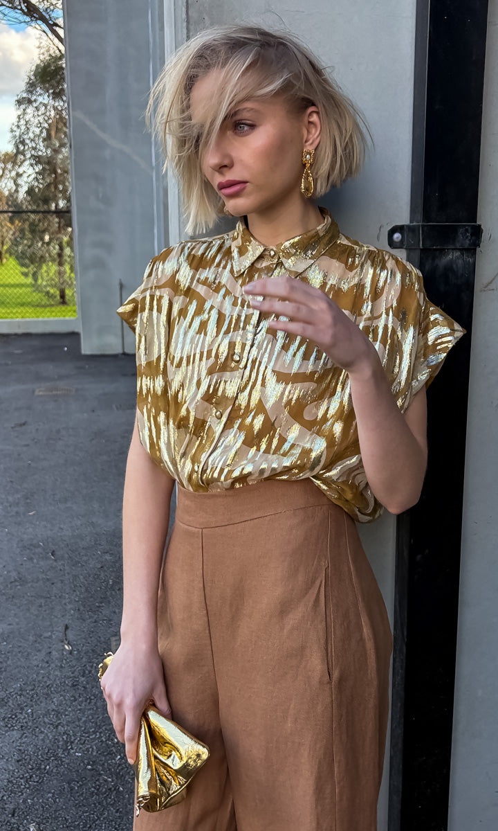 Hoss Mistique Shirt - Gold Swirl