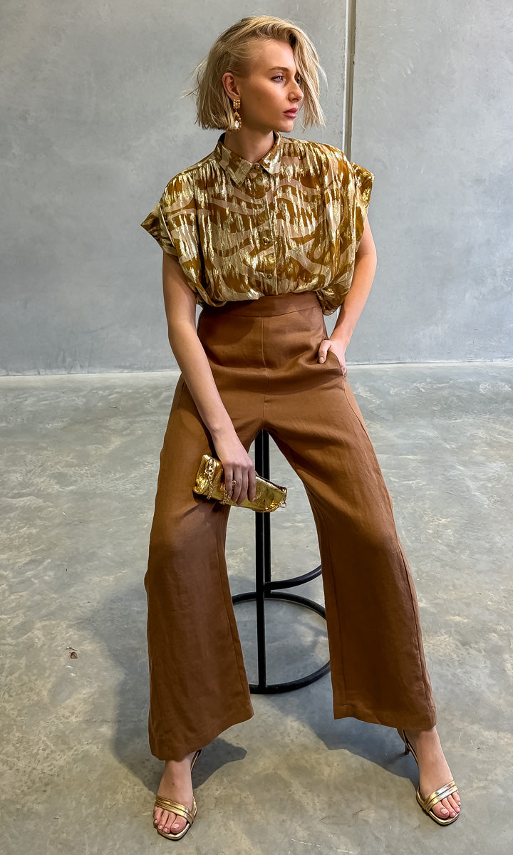 Hoss Mistique Shirt - Gold Swirl