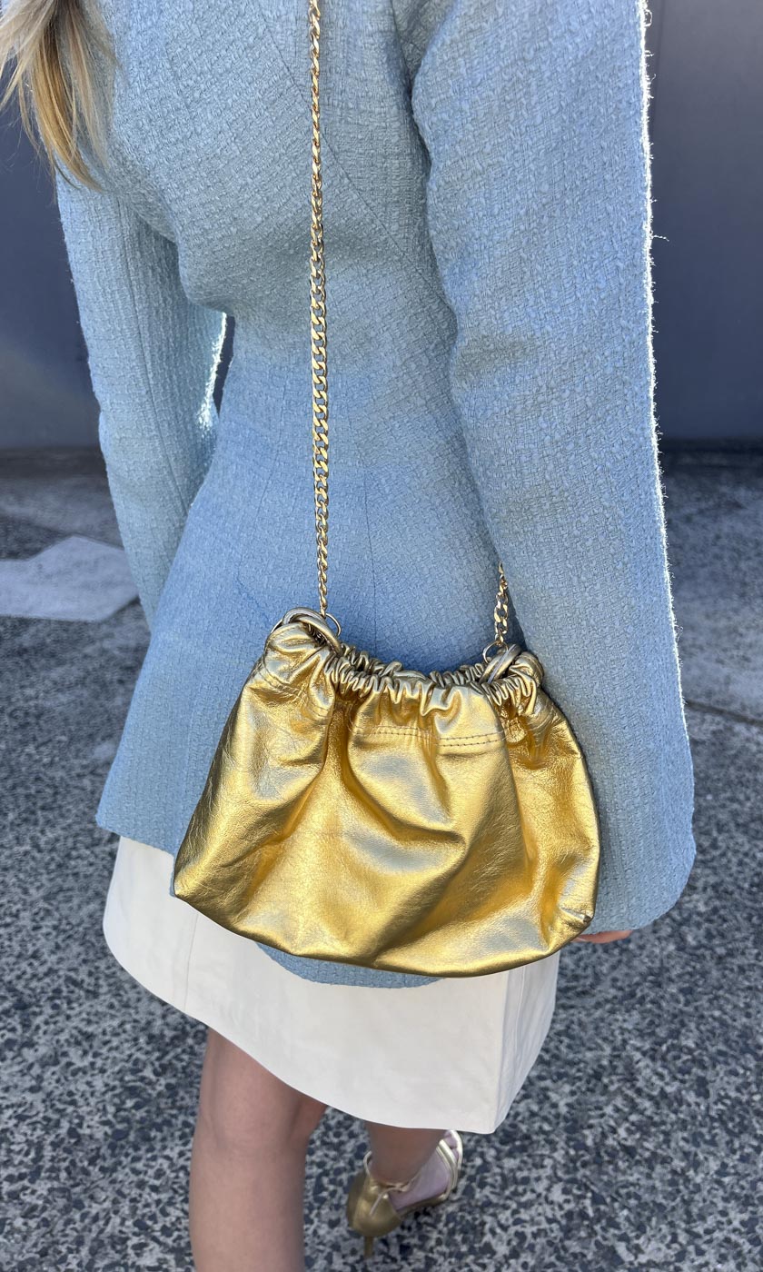 Hoss Gold Leather Collective Bag