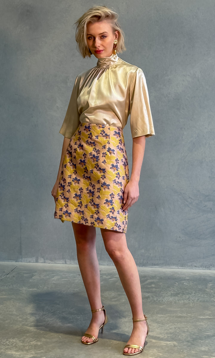 hoss Isabella Skirt - Blue Gold Iris
