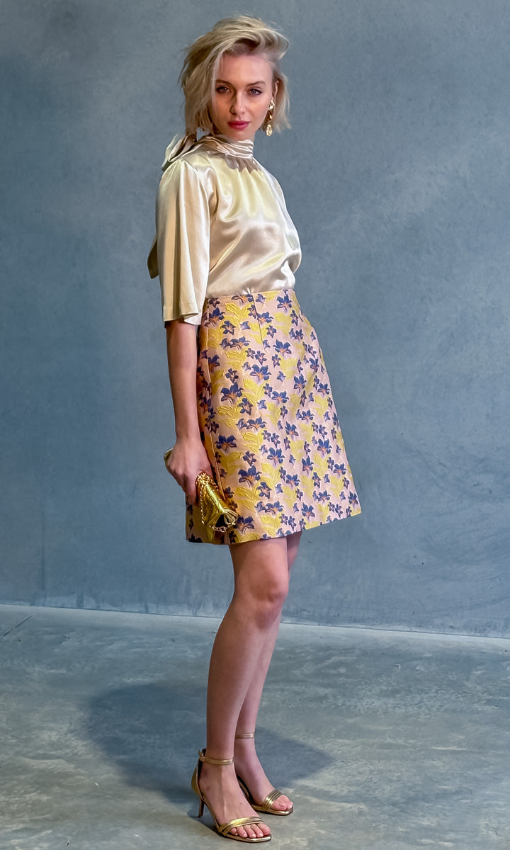 hoss Isabella Skirt - Blue Gold Iris
