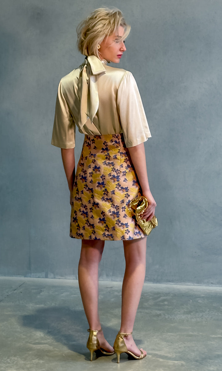 hoss Isabella Skirt - Blue Gold Iris