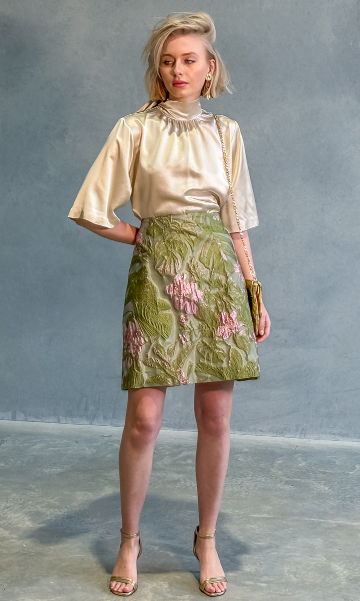 hoss Lucen Silk Top - Soft Gold