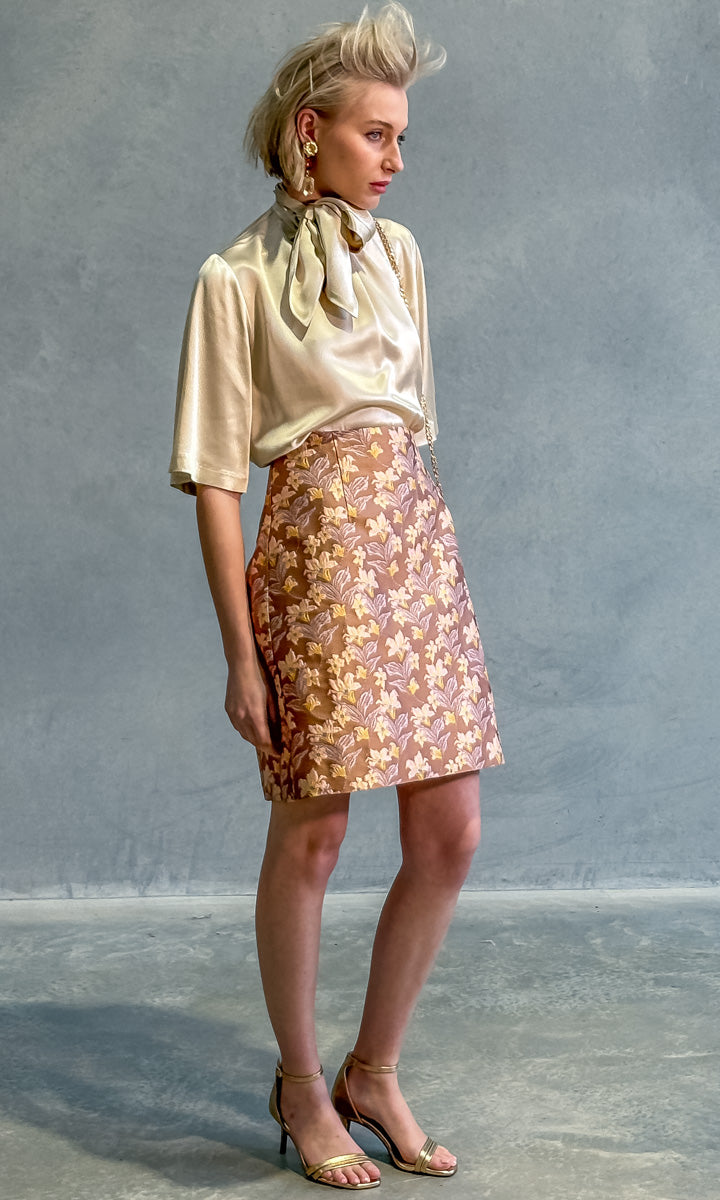 hoss Lucen Silk Top - Soft Gold