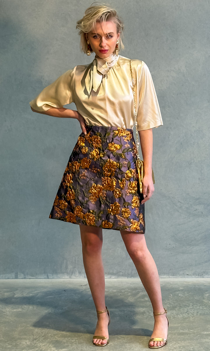 hoss Isabella Skirt -  Copper / Aubergine