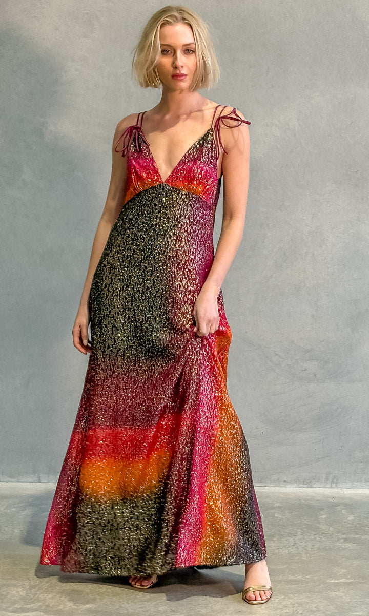 Momoni Dulce Maxi Dress - Coral