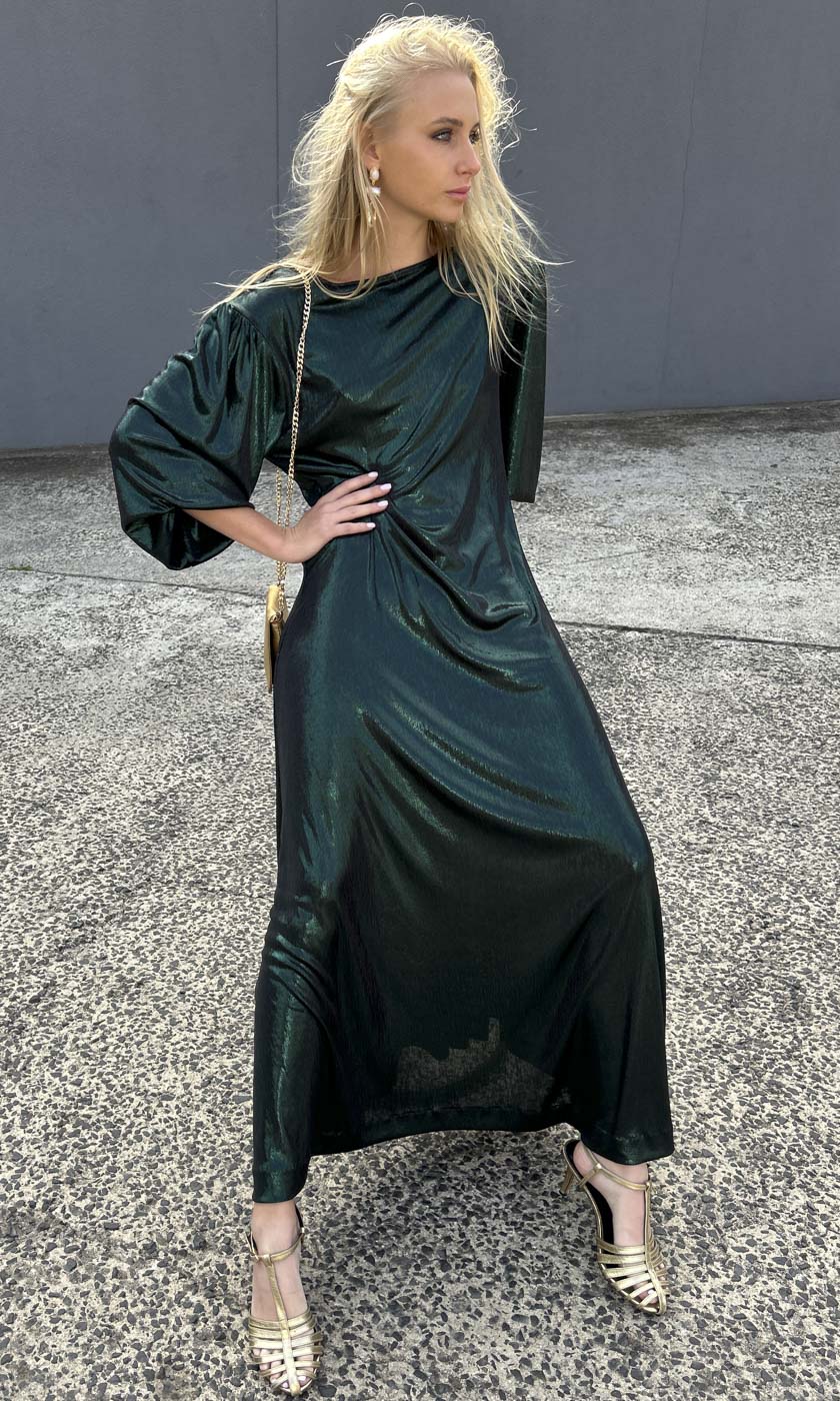 HOSS Mythos Dress - Dark Elegant Green