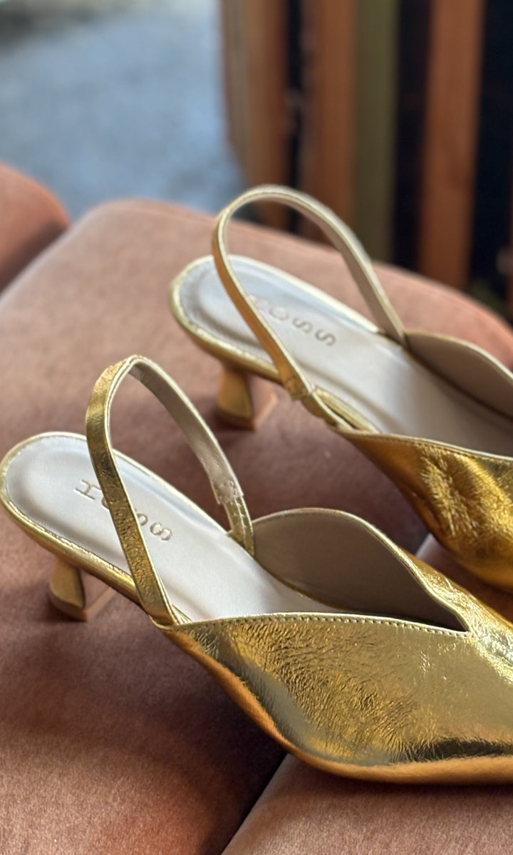 Hoss Jezebel Super Point Slingback - Cracked Gold