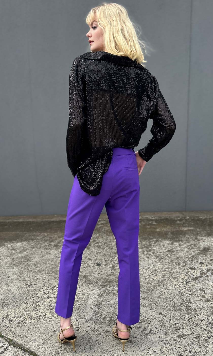 Marella Roll Trousers Purple