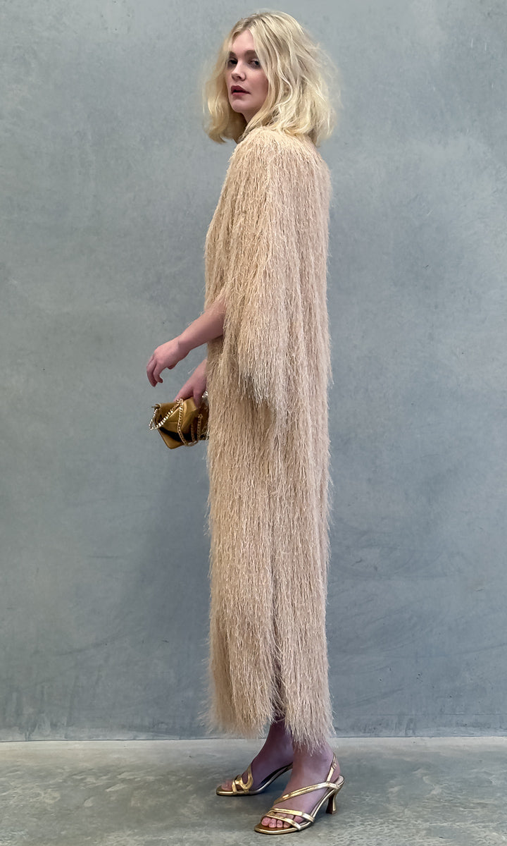 hoss Cristina Dress - Blush Fine Fringe Maxi
