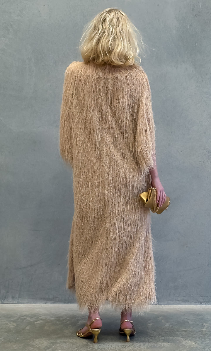 hoss Cristina Dress - Blush Fine Fringe Maxi