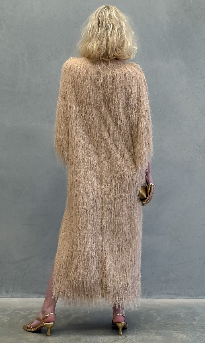 hoss Cristina Dress - Blush Fine Fringe Maxi