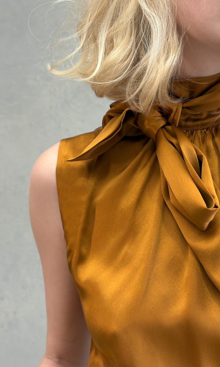 hoss Mardi Silk Top - Copper