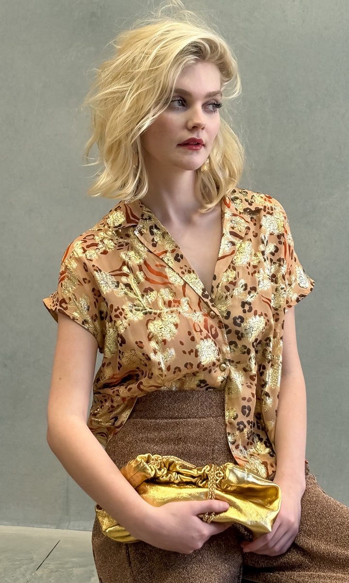 Hoss Little Shirt - Rust / Gold