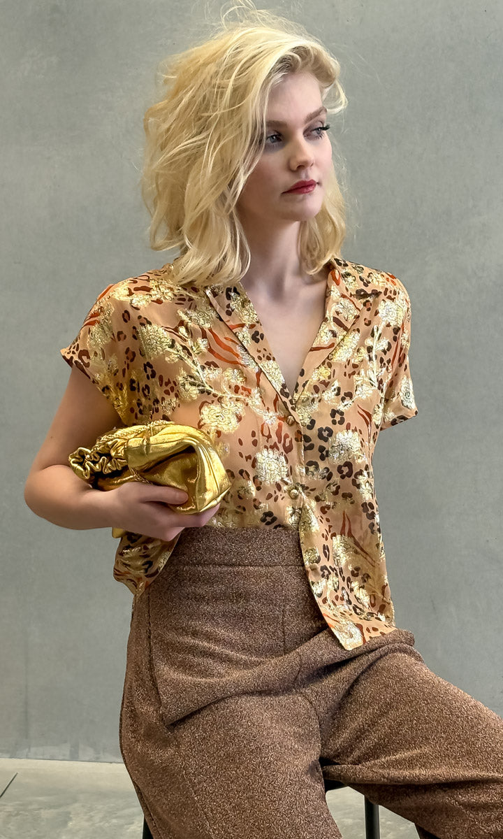 Hoss Little Shirt - Rust / Gold