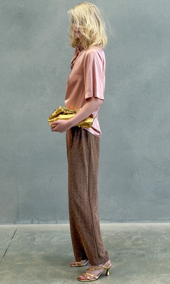 hoss Lucen Silk Top - Salmon Pink