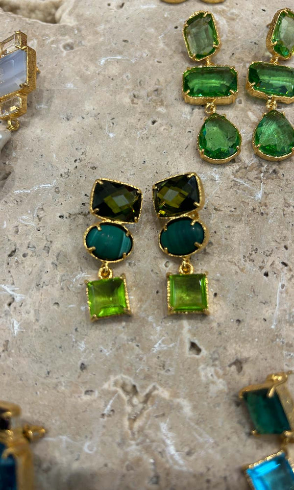 Christie Nicolaides Giovanna Earrings Blue Green HOSS
