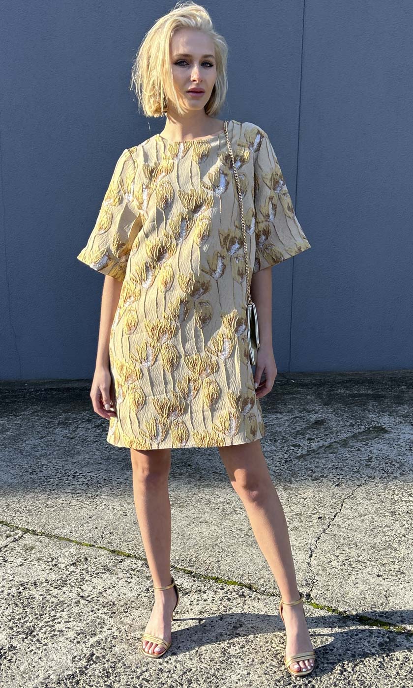 hoss Marcel Shift Dress - Dark Gold Vine 10 hoss Marcel Shift Dress - Dark Gold Vine 10