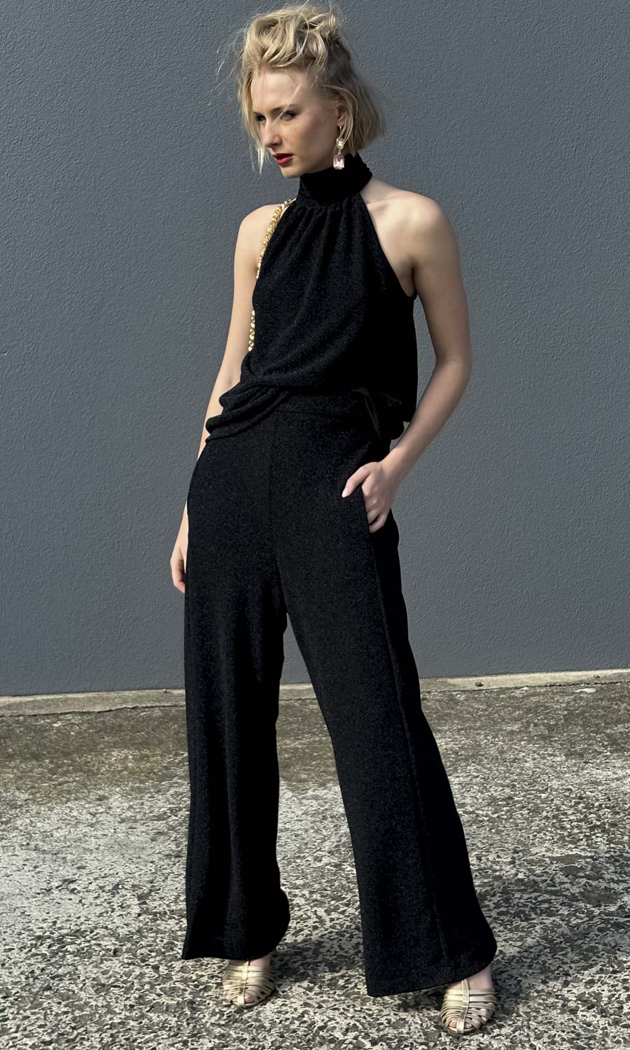 hoss Fidel Knitted Trouser - Black