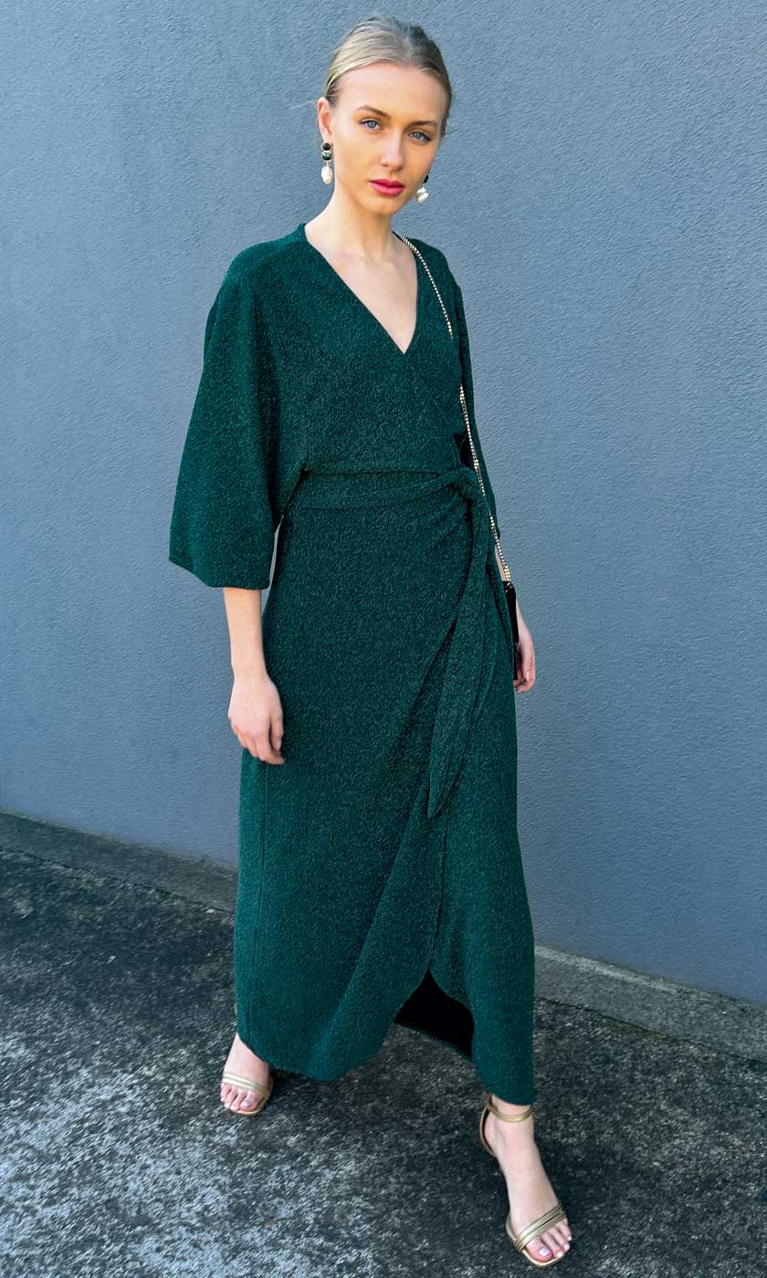 Hoss Glam Wrap Dress - Emerald, 16 | Hoss Boutique Women's Clothing Hoss Glam Wrap Dress - Emerald, 16 | Hoss Boutique Women's Clothing