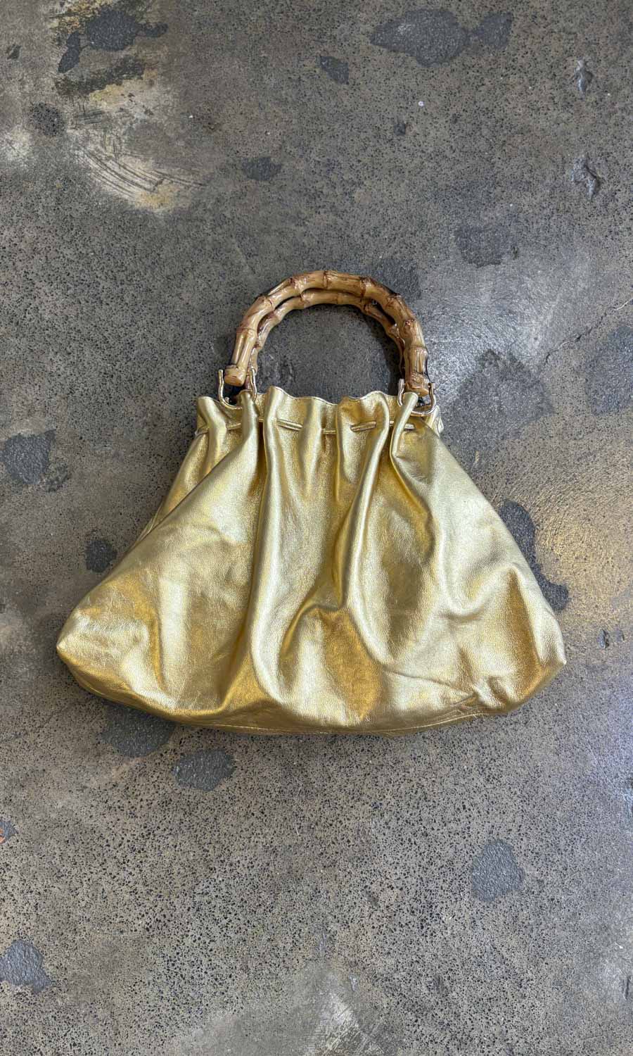 hoss Nigella Gold Leather Handbag