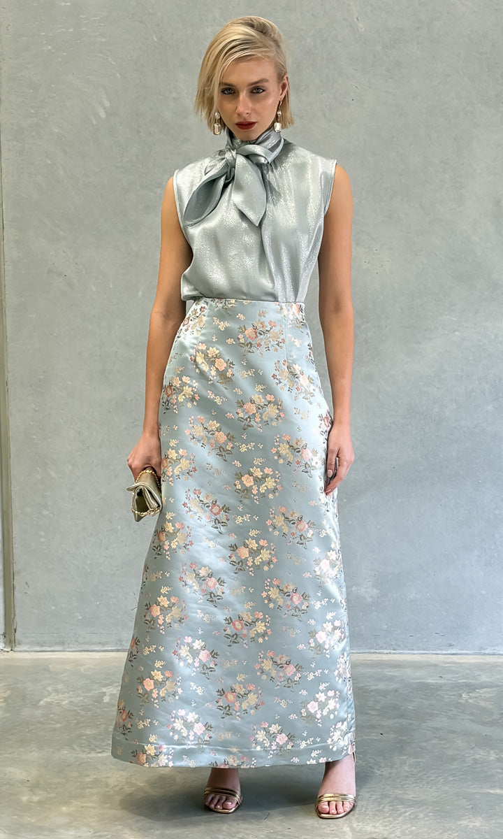hoss Bronte Maxi Skirt - Silver Blue